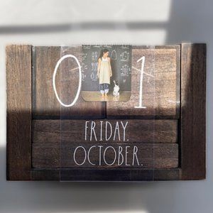 Rae Dunn Wood Block Perpetual Calendar (NWT)